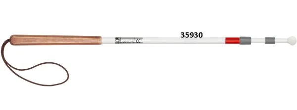 Bastone Bianco Telescopico In Alluminio 39-123 Cm, 4 Sezioni, Con 2 Punte Roller Per Non Vedenti